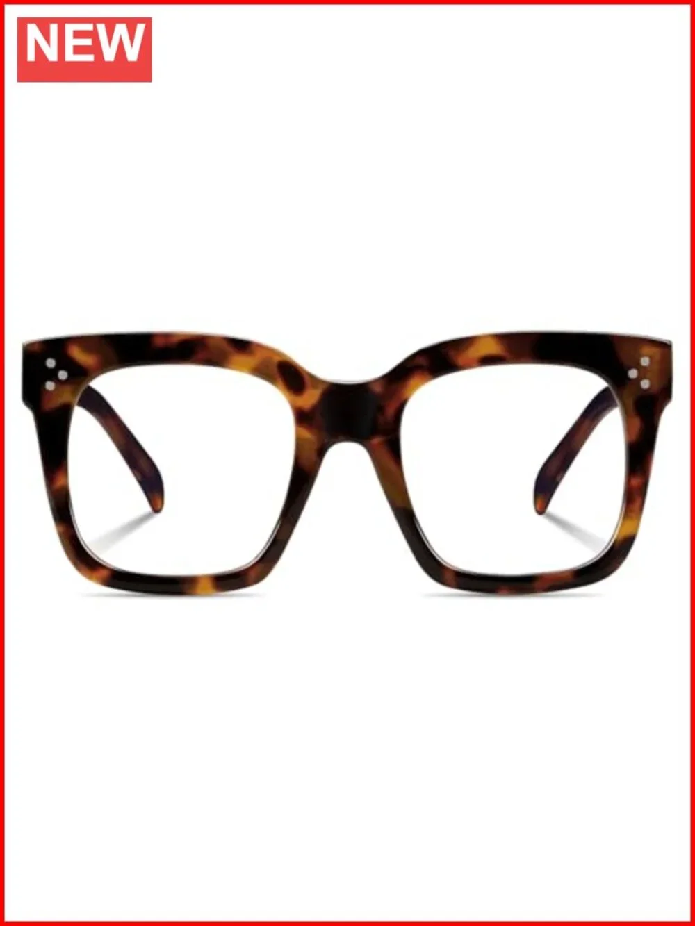 Oversized Square Blue Light Blocking Glasses for Women Men, Anti Glare